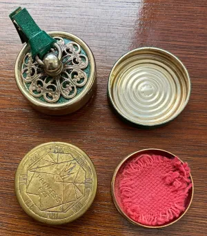 Lot of 2 Vintage Small Cosmetic Powder Tins Princess Pat Rouge