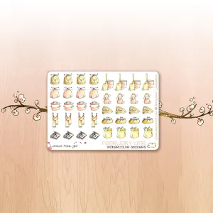 Love Is In The Air - Watercolor Planner Stickers MINI - House Chores