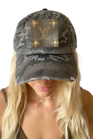 LV Up-Cycled  Black Camo Cap Rivets Only
