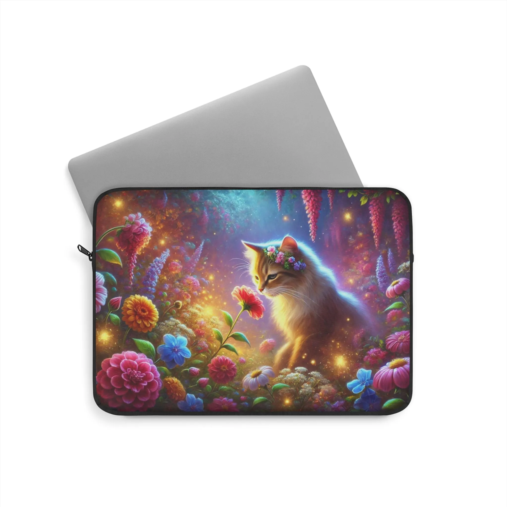 Magical Flower Garden - Cat Lover - Laptop Sleeve