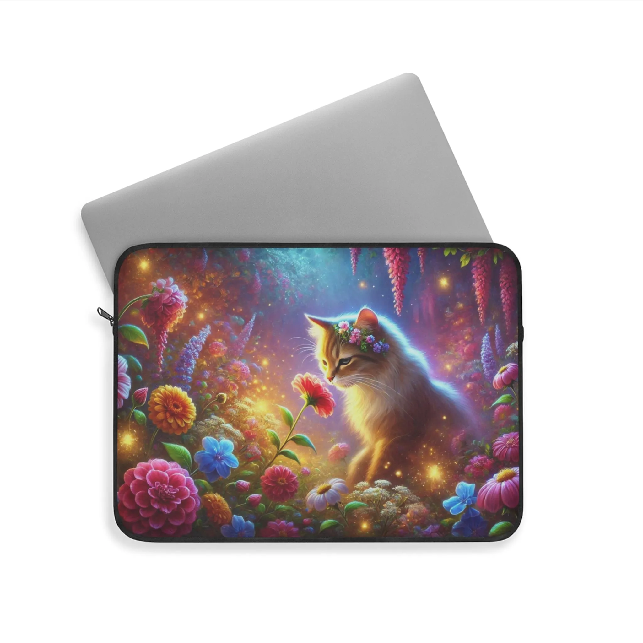 Magical Flower Garden - Cat Lover - Laptop Sleeve