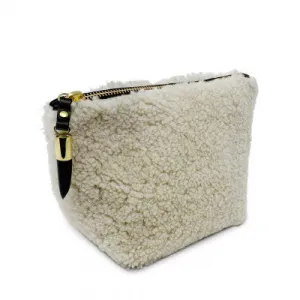 Makeup Bag -  Natural Shearling