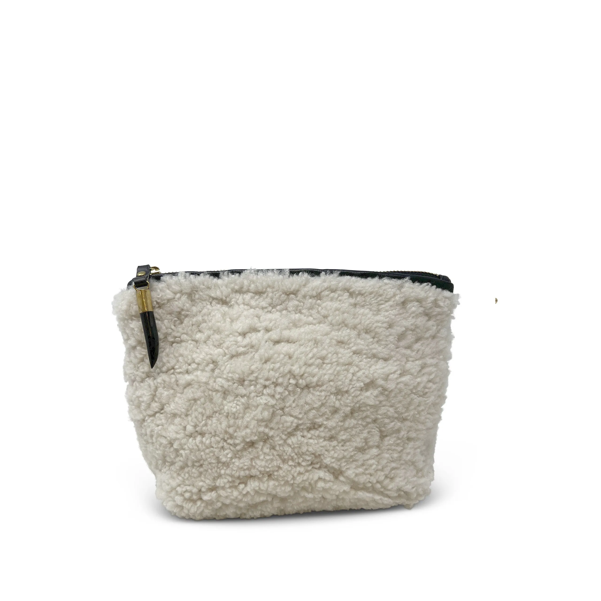 Makeup Bag -  Natural Shearling