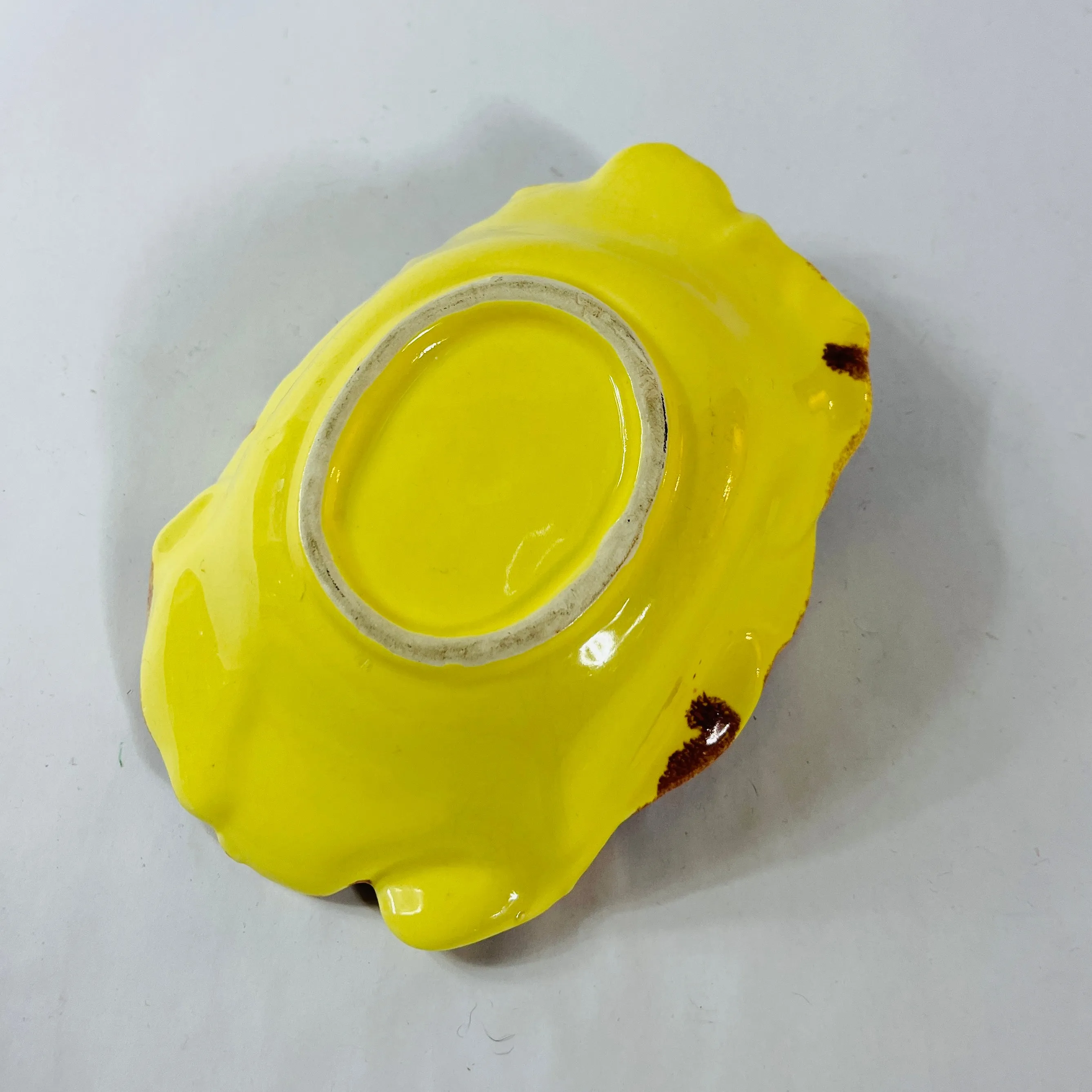 McCoy Yellow Planter and Flower-Shaped Dish, Set of 2