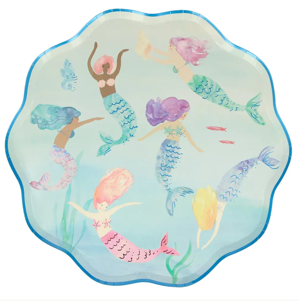 Mermaids Swimming Plates