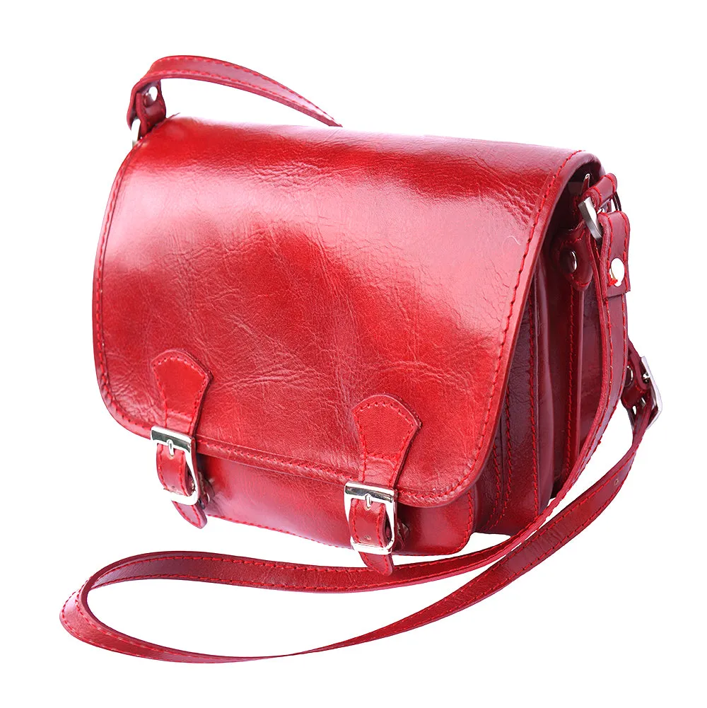 Mini leather messenger bag