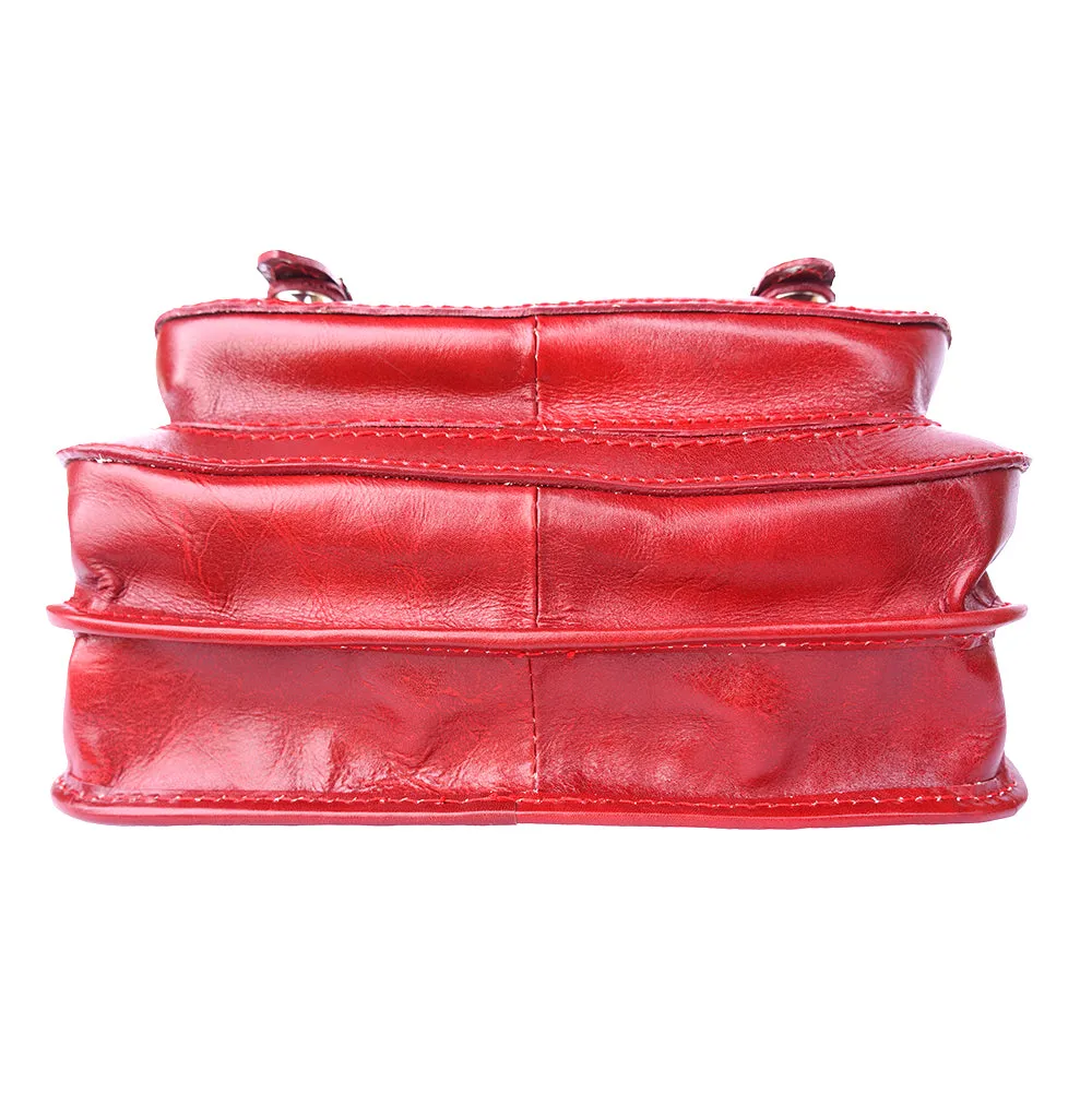 Mini leather messenger bag
