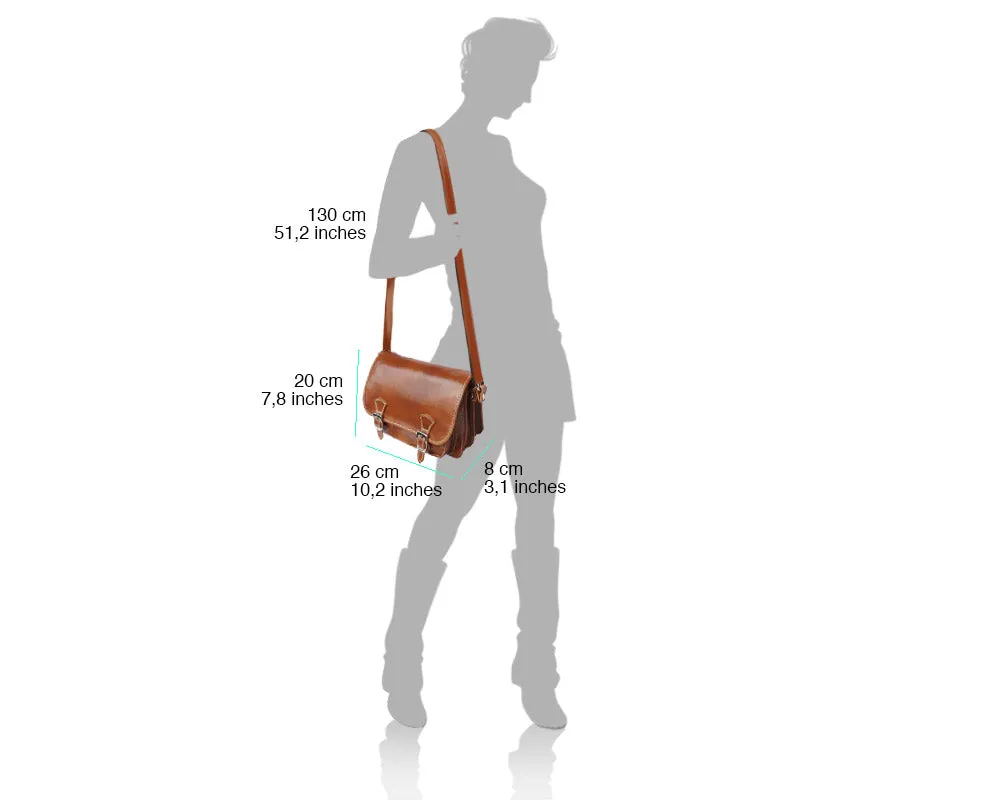 Mini leather messenger bag