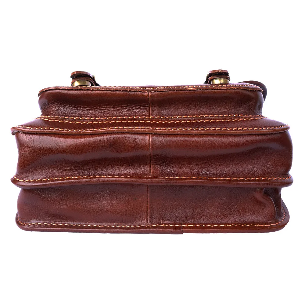 Mini leather messenger bag