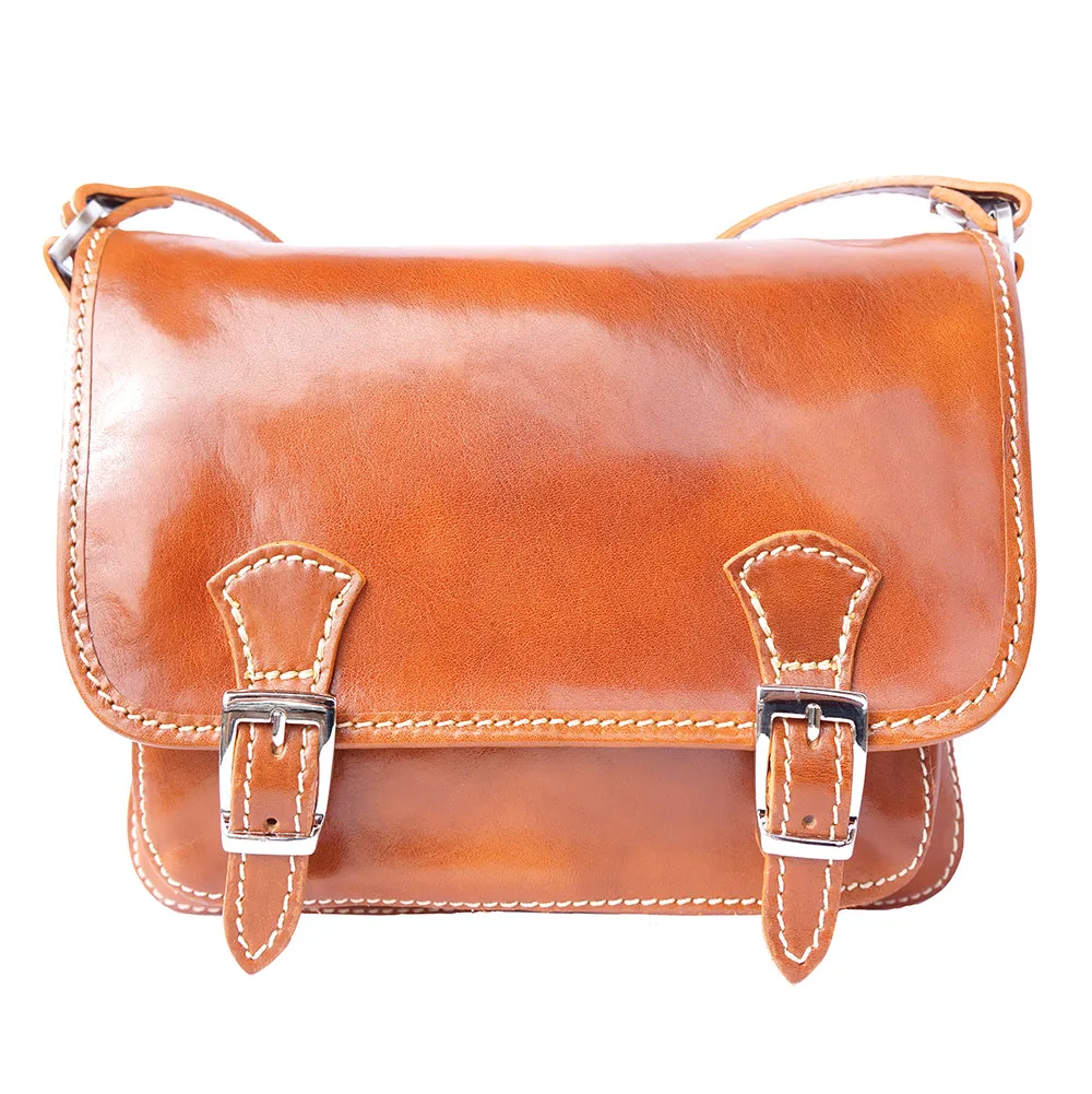 Mini leather messenger bag