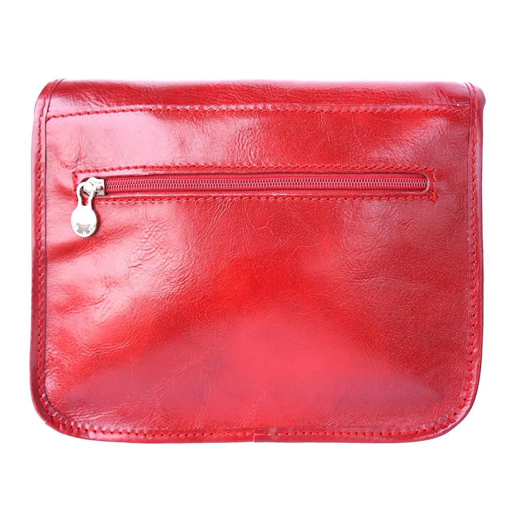 Mini leather messenger bag