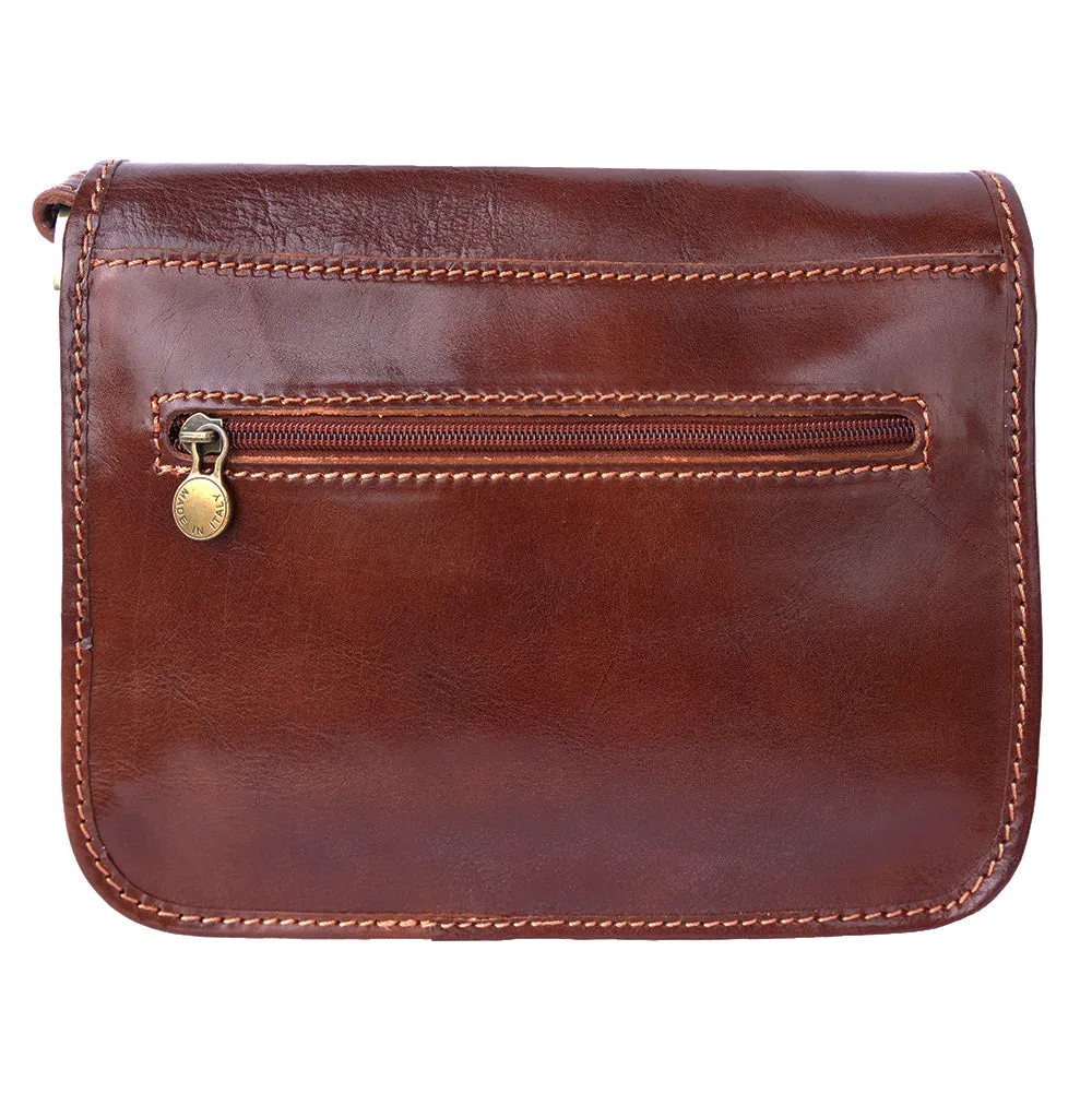 Mini leather messenger bag