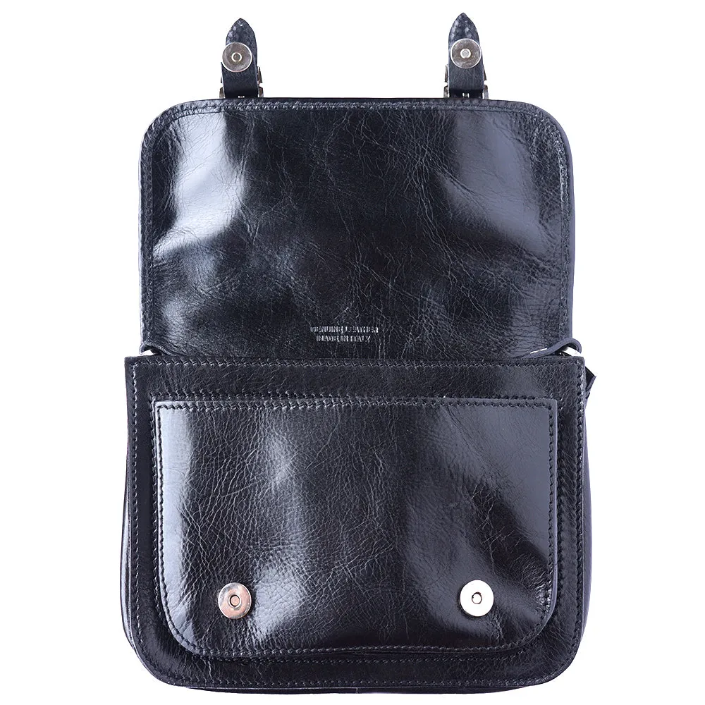 Mini leather messenger bag