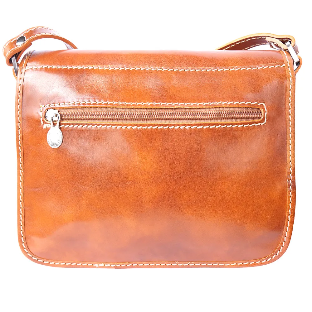 Mini leather messenger bag