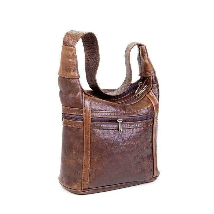 Mirelle Genuine Leather Two Compartment Shoulder Handbag