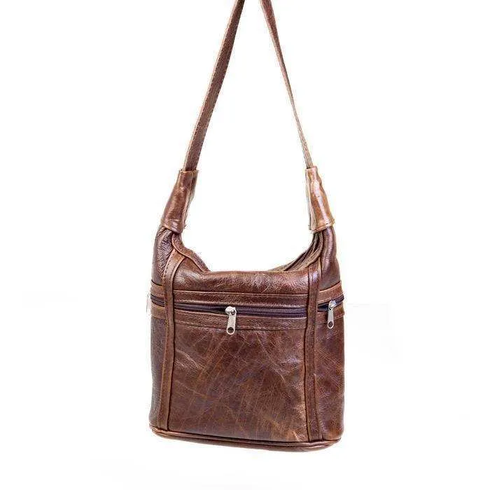Mirelle Genuine Leather Two Compartment Shoulder Handbag