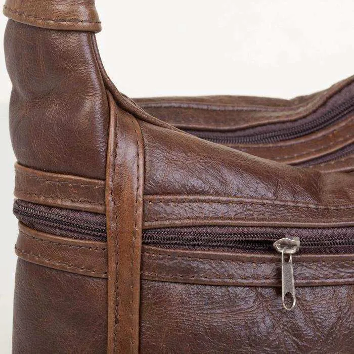 Mirelle Genuine Leather Two Compartment Shoulder Handbag