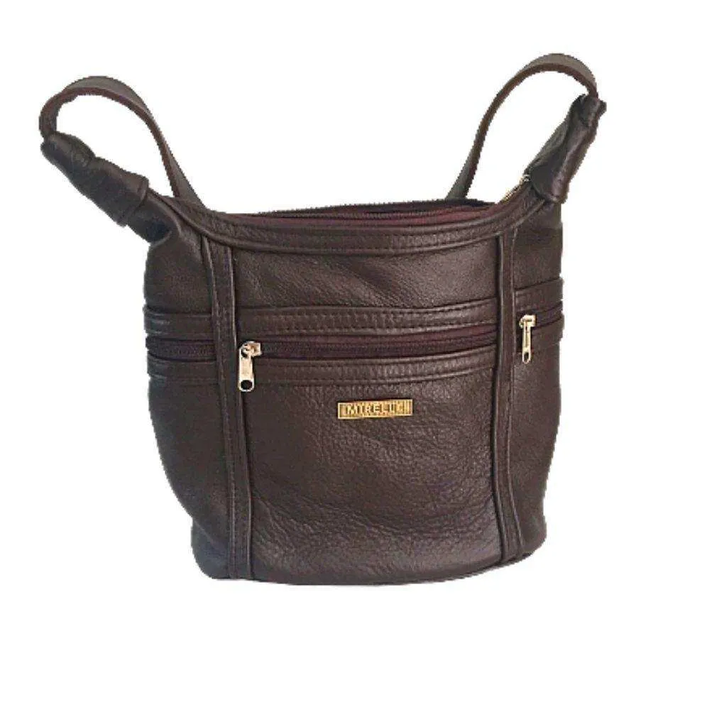 Mirelle Genuine Leather Two Compartment Shoulder Handbag