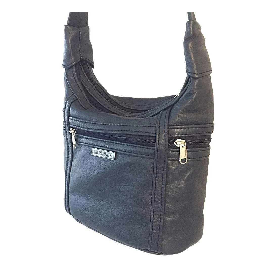 Mirelle Genuine Leather Two Compartment Shoulder Handbag