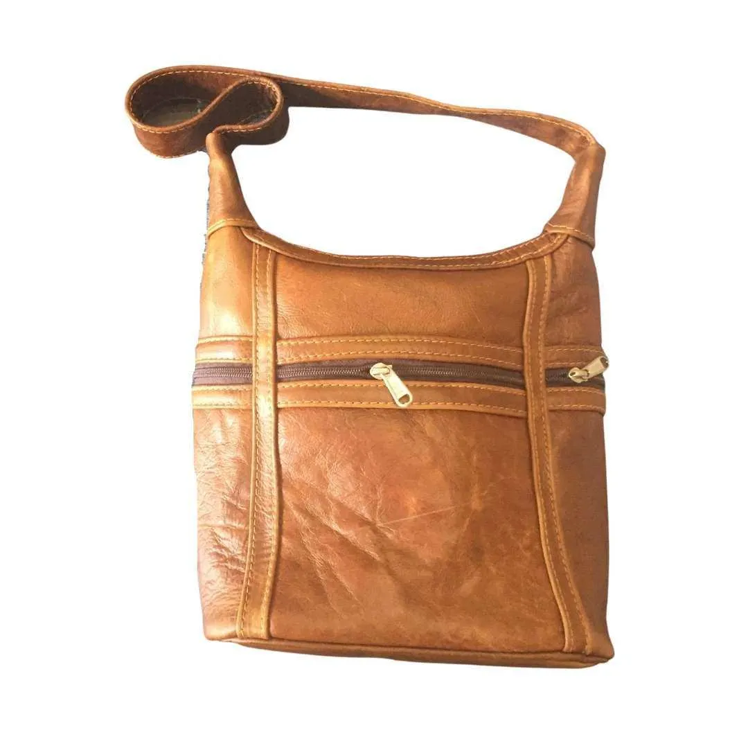 Mirelle Genuine Leather Two Compartment Shoulder Handbag