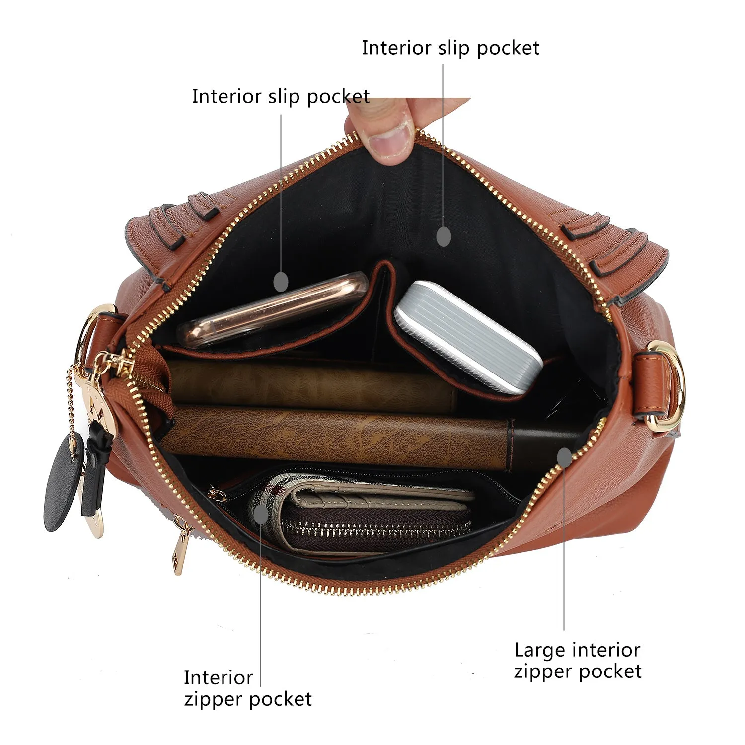 MKF Collection Maggie vegan leather Crossbody Shoulder bag by Mia K
