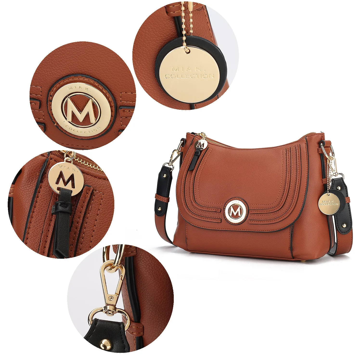 MKF Collection Maggie vegan leather Crossbody Shoulder bag by Mia K