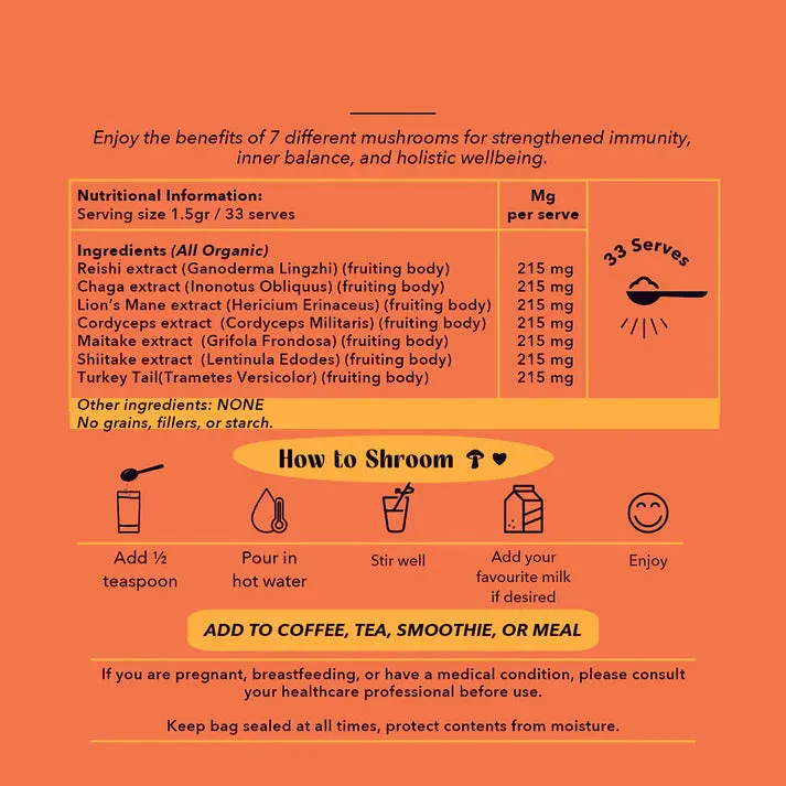 Multi Mush – Organic 7 Essentials Mushrooms