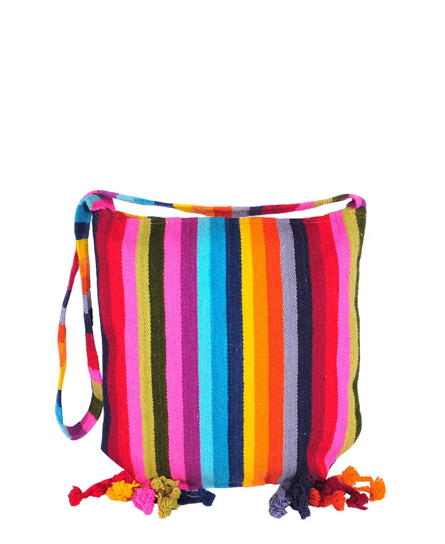 Multicolor Wool Messenger Bag
