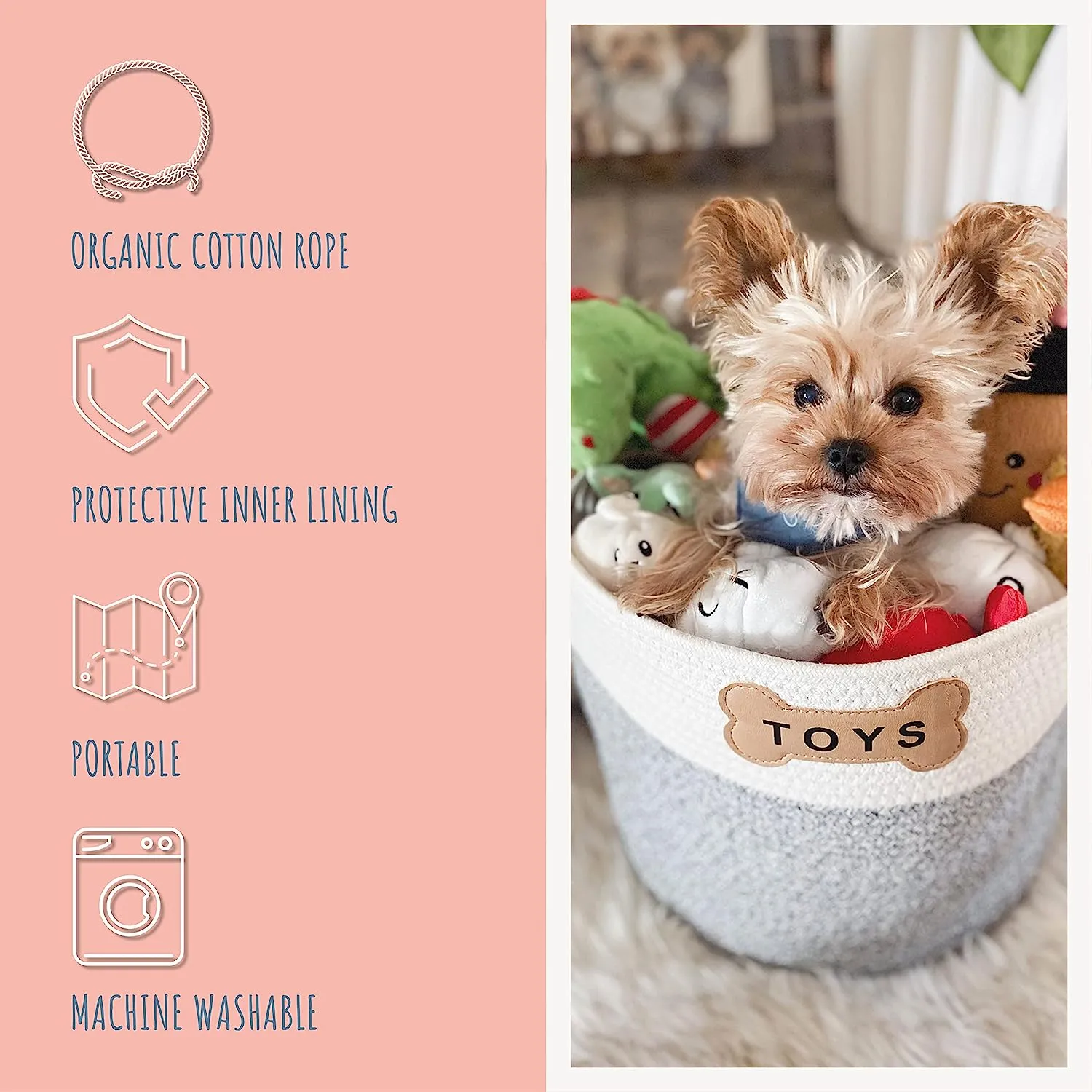 NAPLES PET TOY BASKET