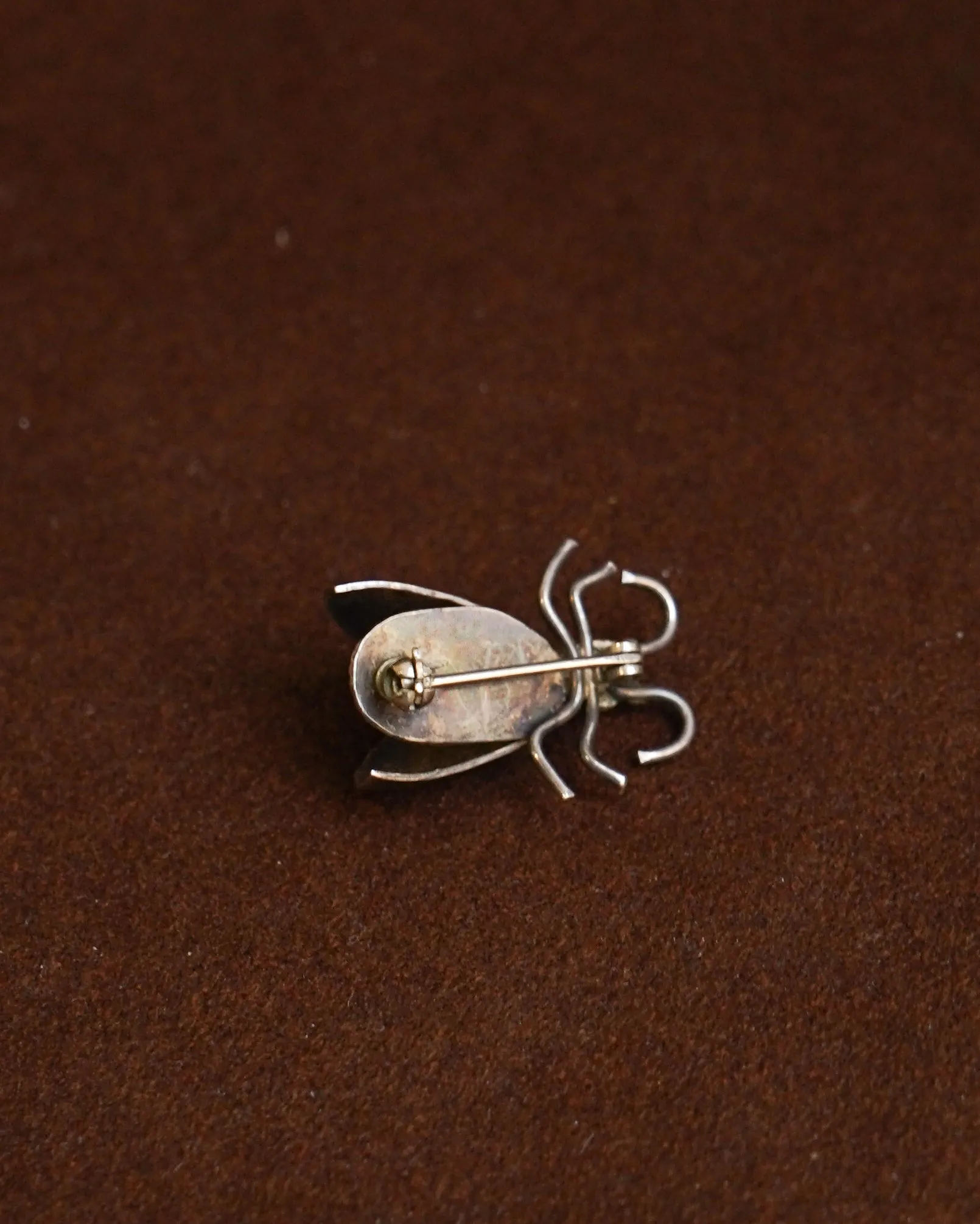 Native American Silver Brooch / Pin w/ Turquoise