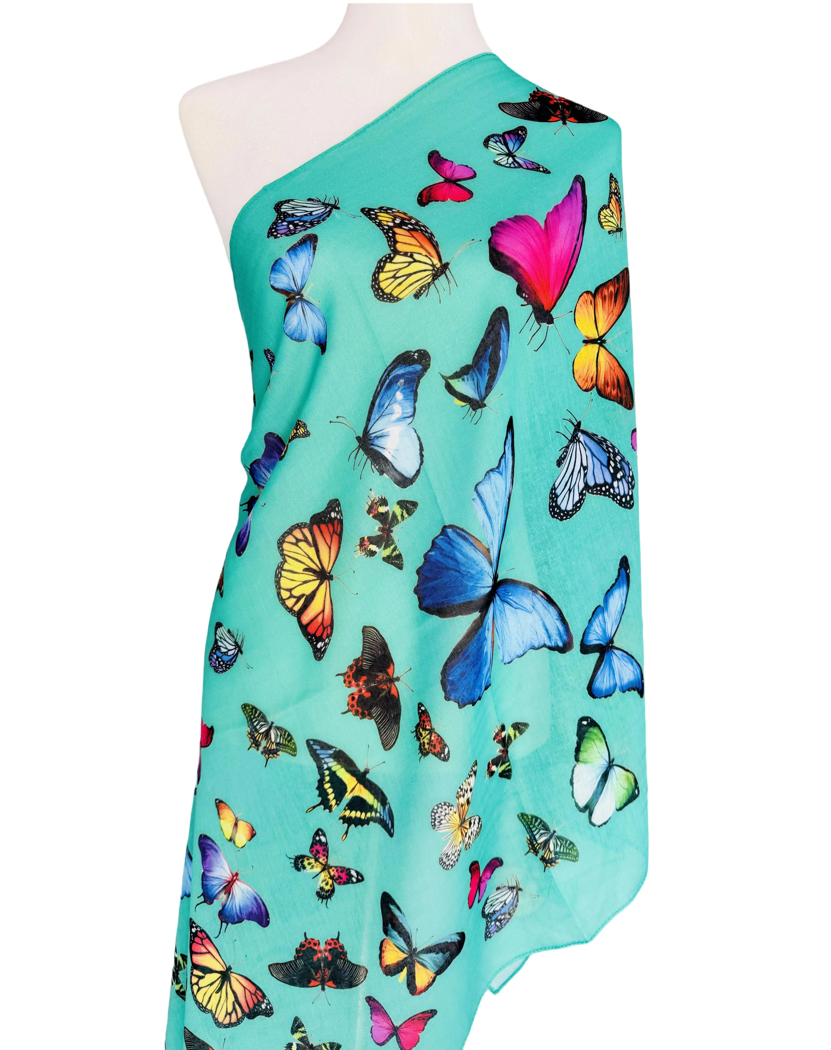 NEW 4 Colors--JC signature Beautiful Multicolor Butterfly Scarf
