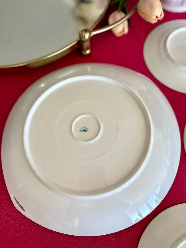 Nippon Dessert Plates and Serving Platter 4 Piece Set - Hand Painted
