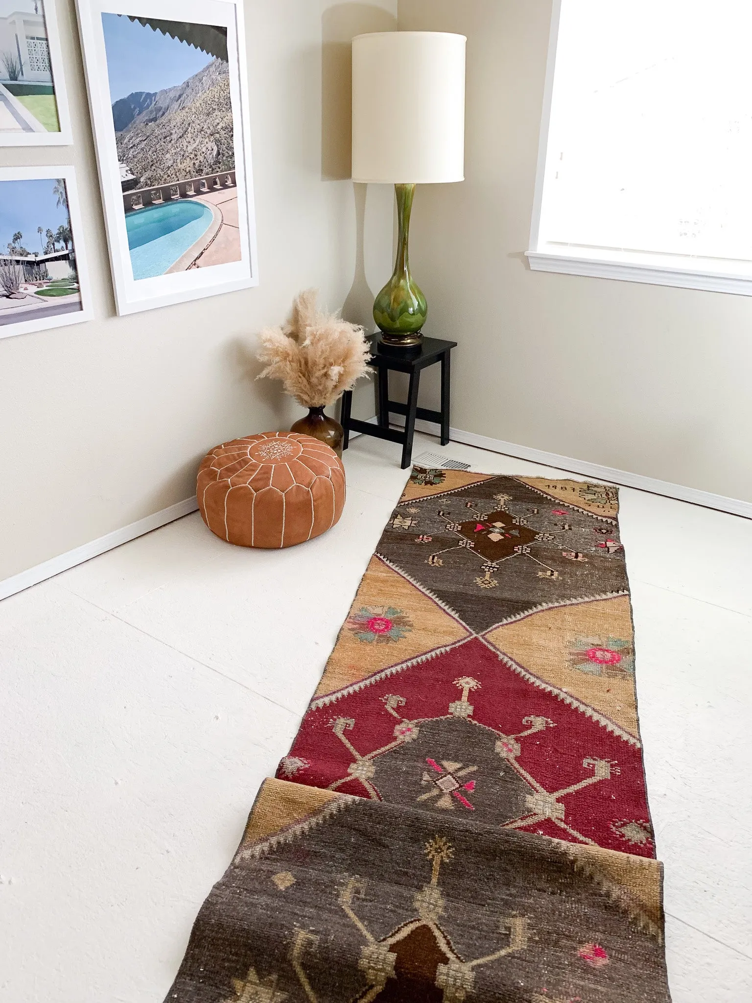 No. R1093 - 2.8' x 12.8' Vintage Turkish Runner Rug