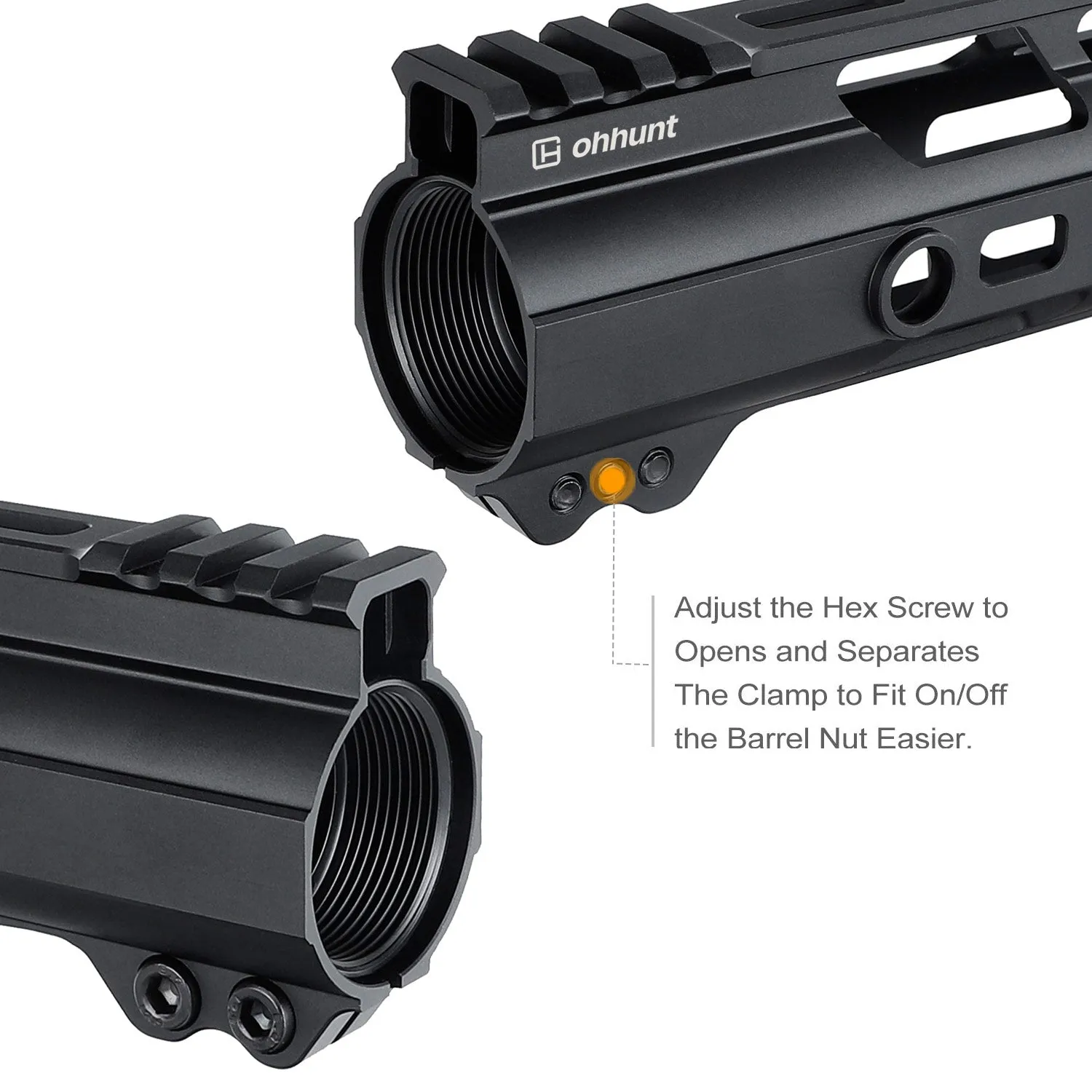 ohhunt® Gen2 AR-15 Lightweight Free Float M-LOK Handguard 7" 10" 12" 13.5" 15"