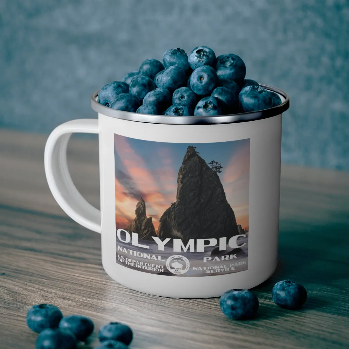 Olympic National Park Enamel Camping Mug