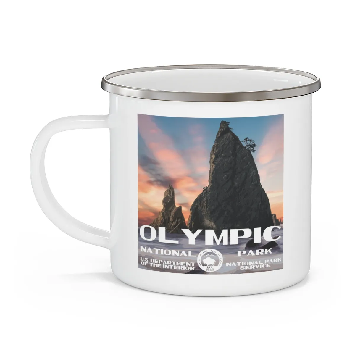 Olympic National Park Enamel Camping Mug