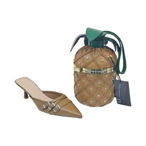 Oricca Sandal and Quilted Handbag Set