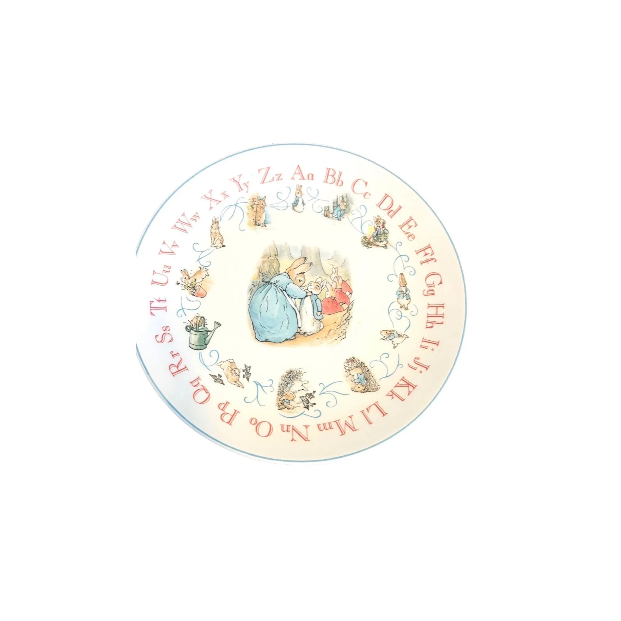 Peter Rabbit & Silverware Artisan Ring made from Broken China & Spoon Handle