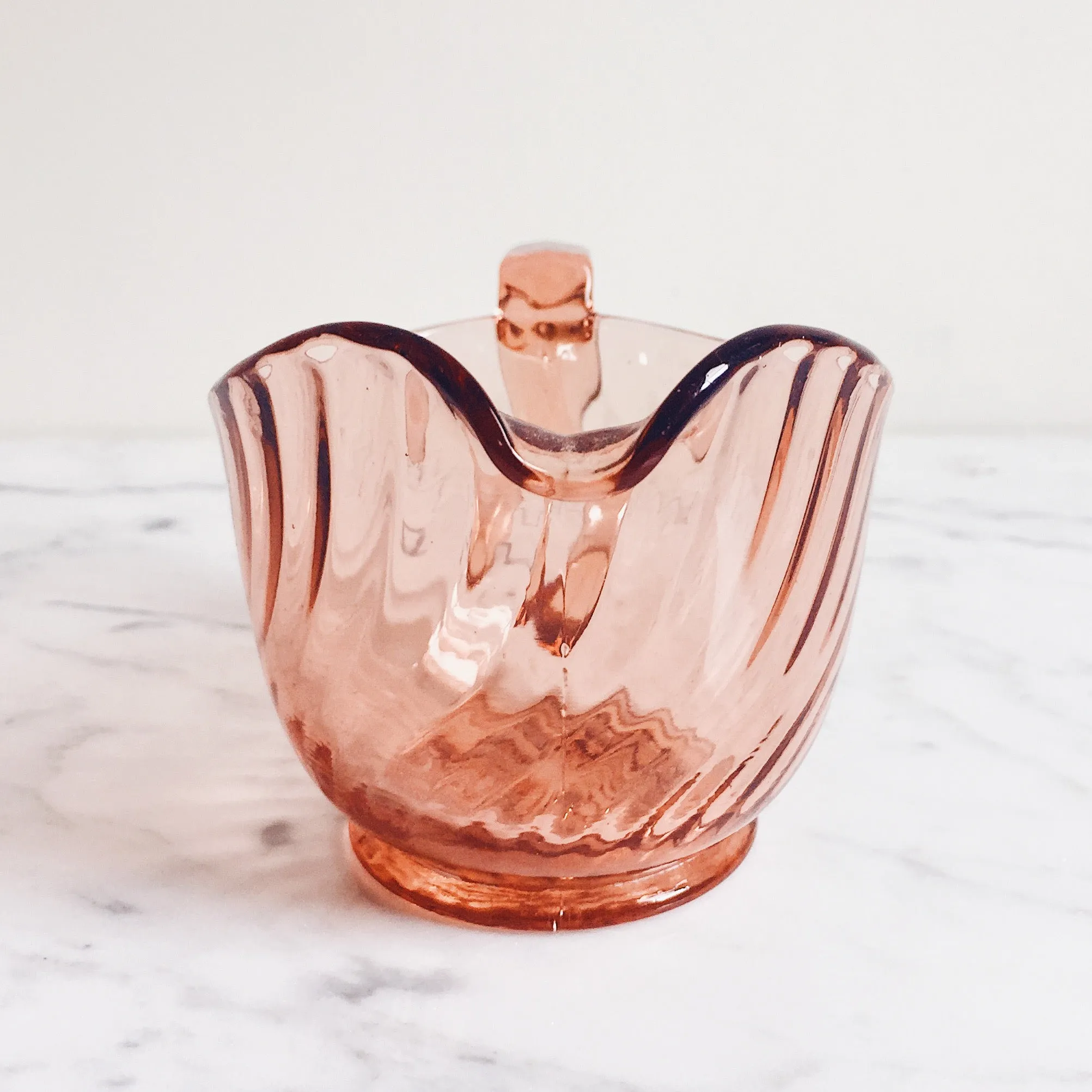 Pink Intoxication Antique Glass Sugar & Creamer