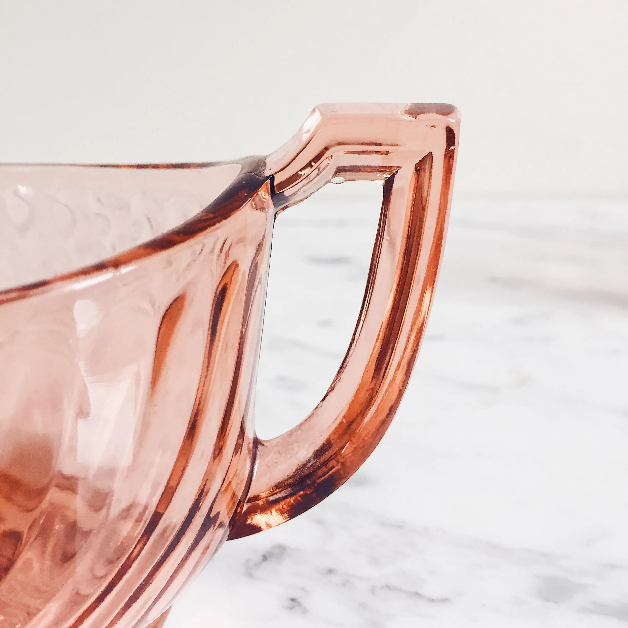 Pink Intoxication Antique Glass Sugar & Creamer
