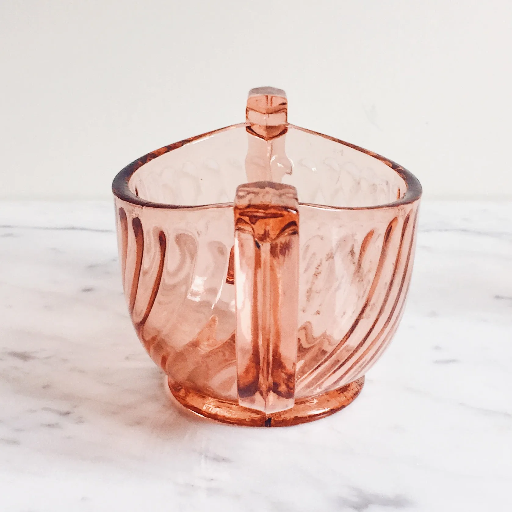 Pink Intoxication Antique Glass Sugar & Creamer