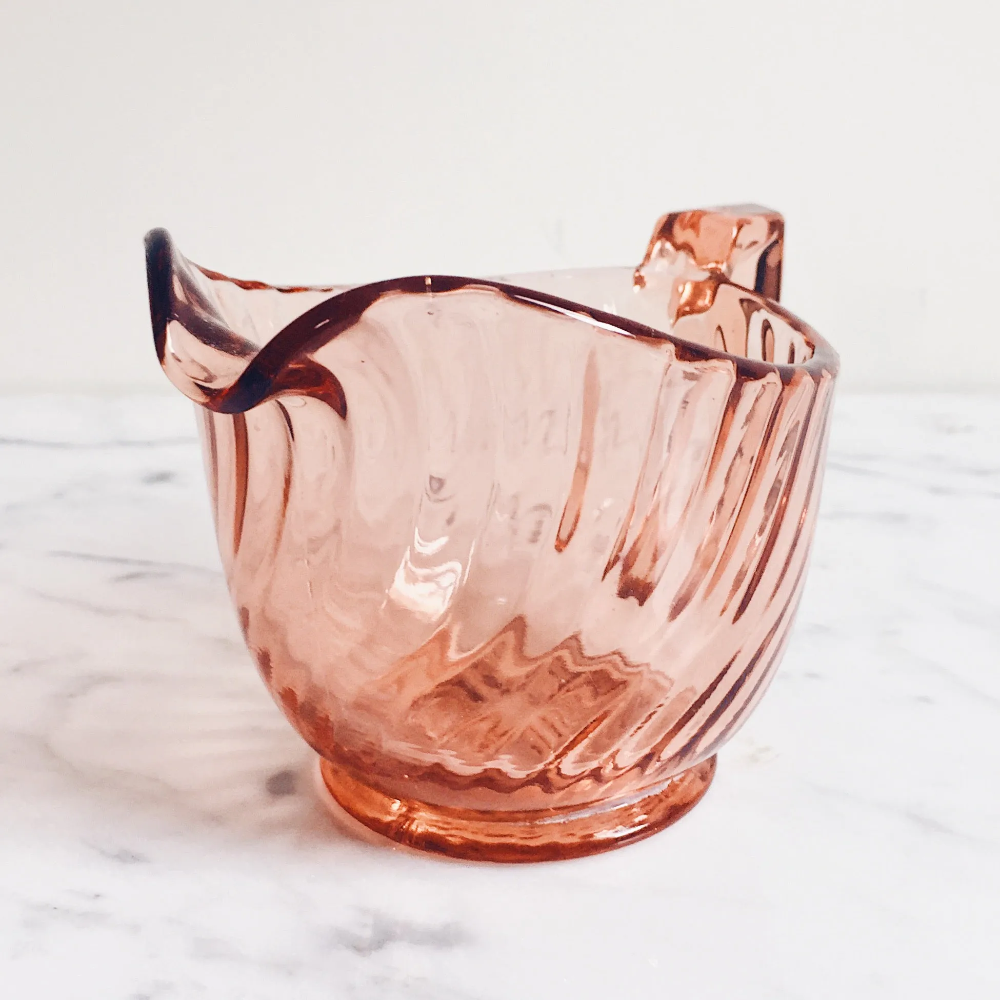 Pink Intoxication Antique Glass Sugar & Creamer