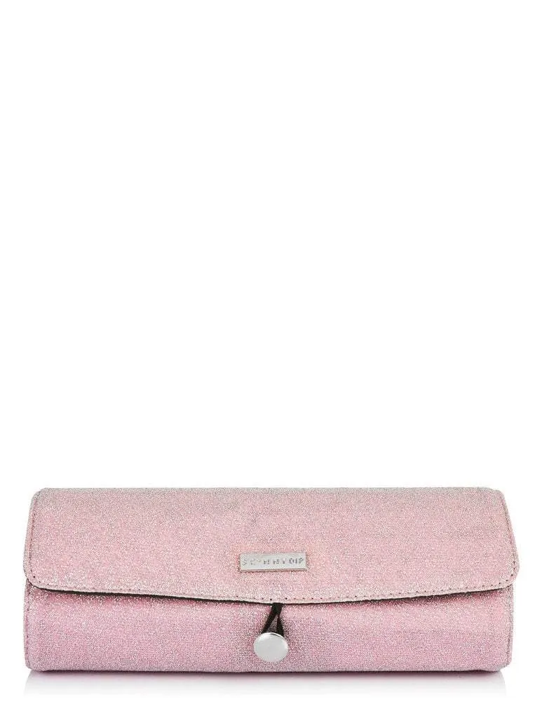Pink Lurex Makeup Roll