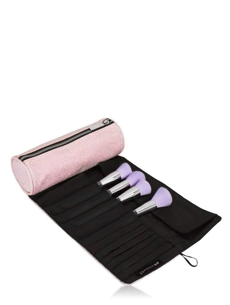 Pink Lurex Makeup Roll