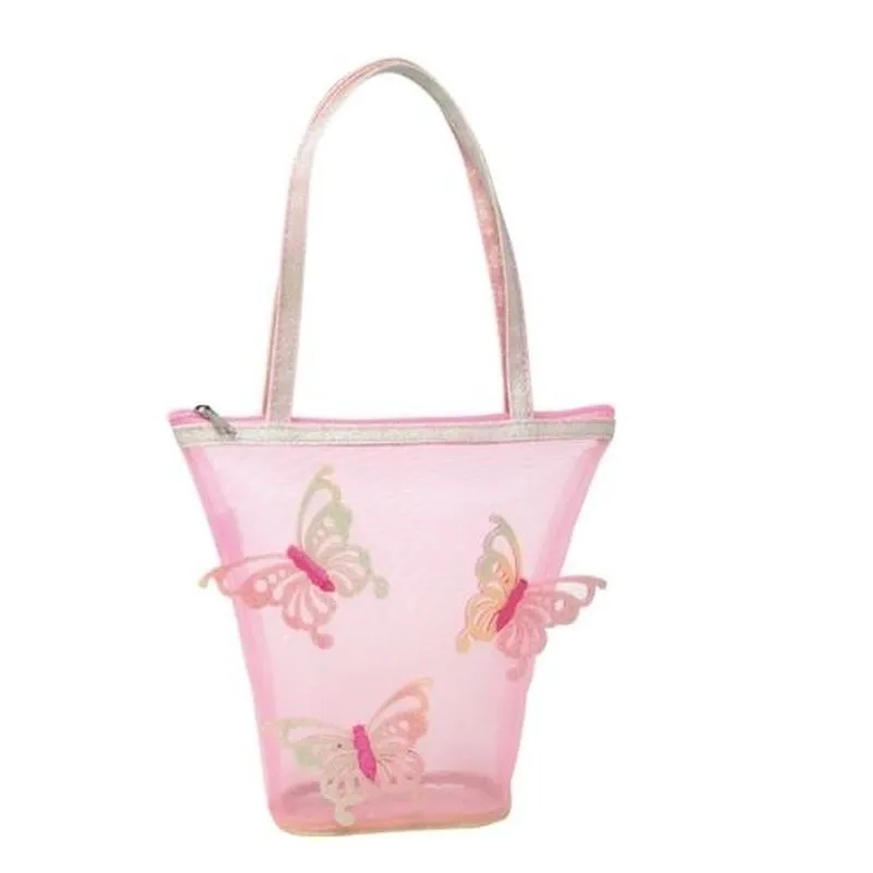 Pink Poppy Rainbow Butterfly Handbag