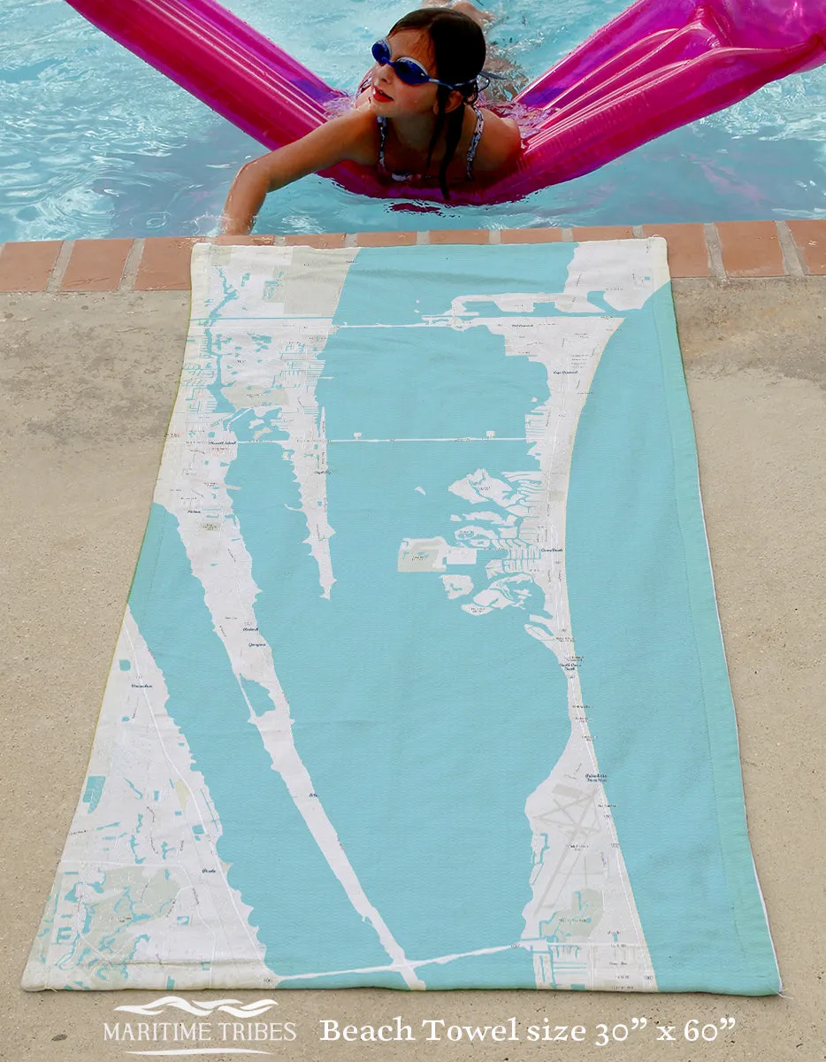 Port Canaveral to Satellite Beach Quick Dry Towel