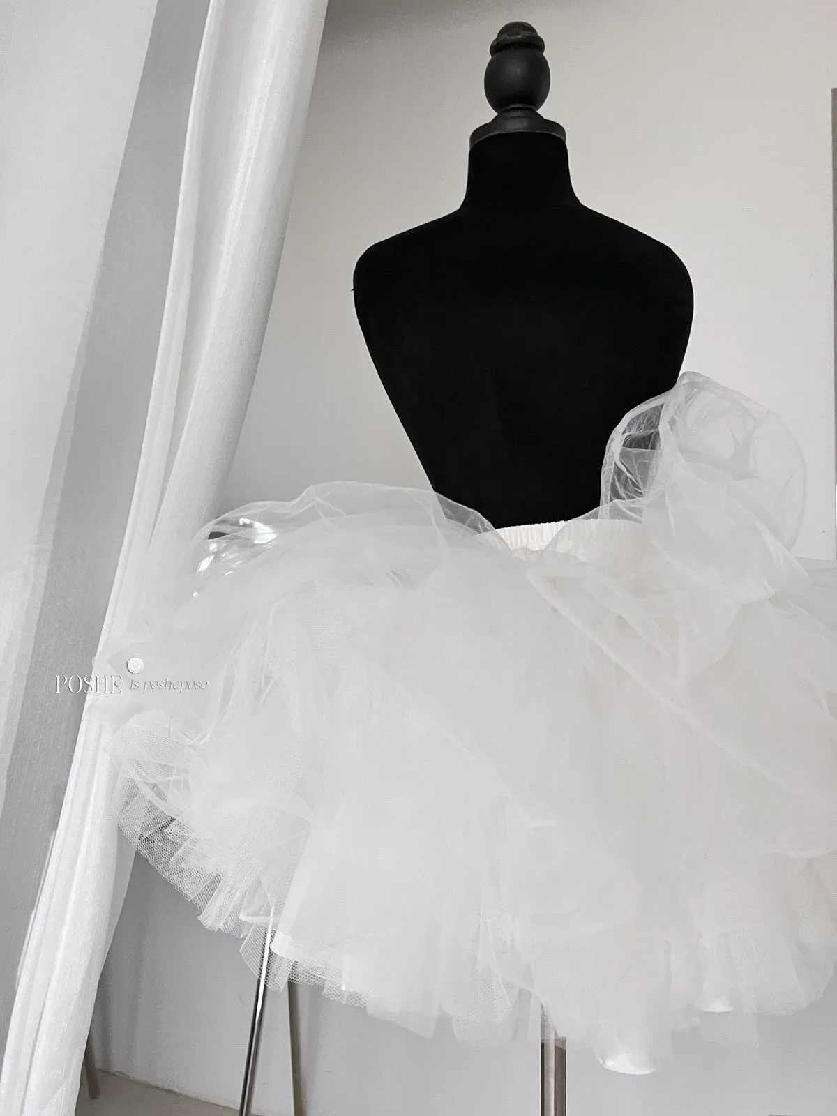 POSHEPOSE~Water Color Cherry~Gorgeous Blue Lolita JSK Dress Summer Gown Dress