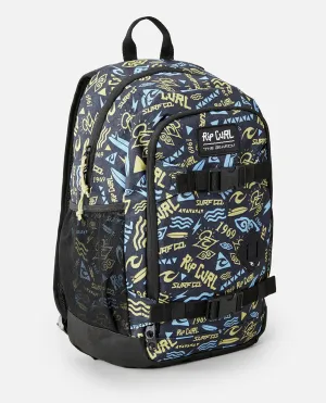 Posse Mid Backpack in Black & Yellow