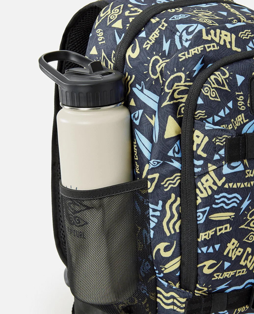 Posse Mid Backpack in Black & Yellow