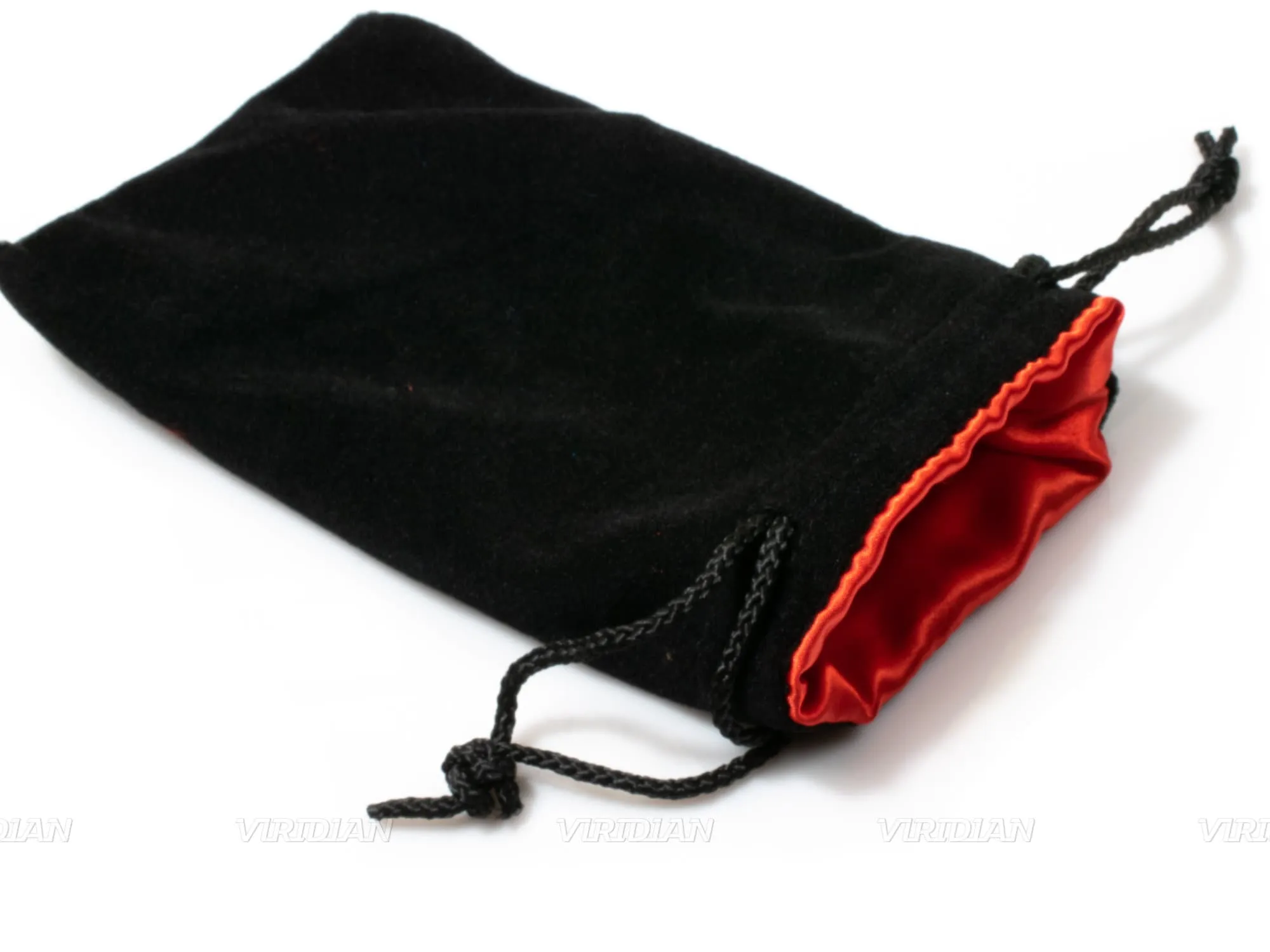 Premium Velvet Dice Bags | Black Velvet with Satin Lining | Pouch D&D Storage